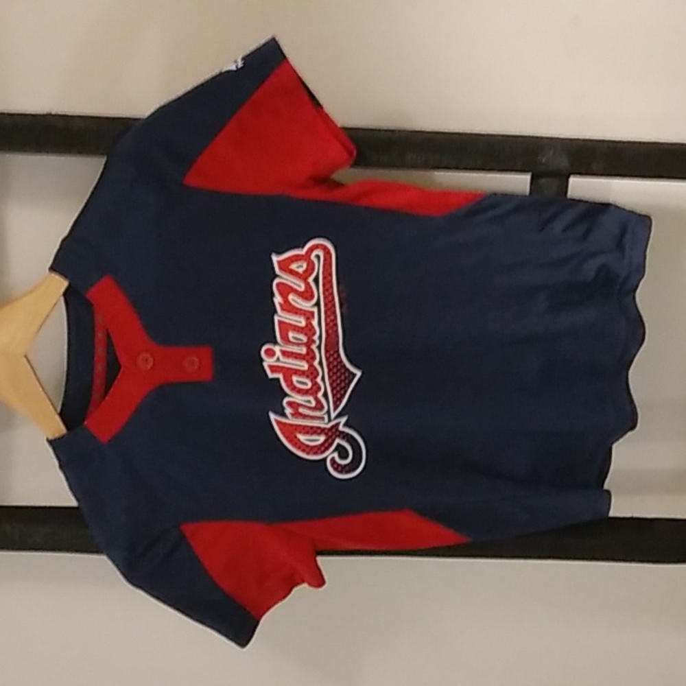 Boy's Majestic Cleveland Indians Baseball Jersey NWOT